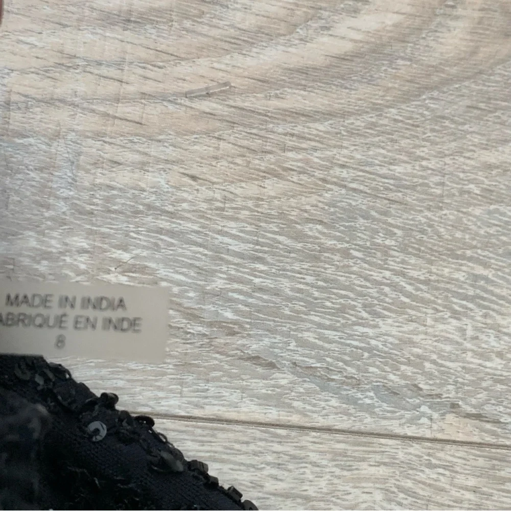 Alice + Olivia Lacey Embellished Bracelet-Sleeve Crop Top Black Size 8 - Picture 11 of 16